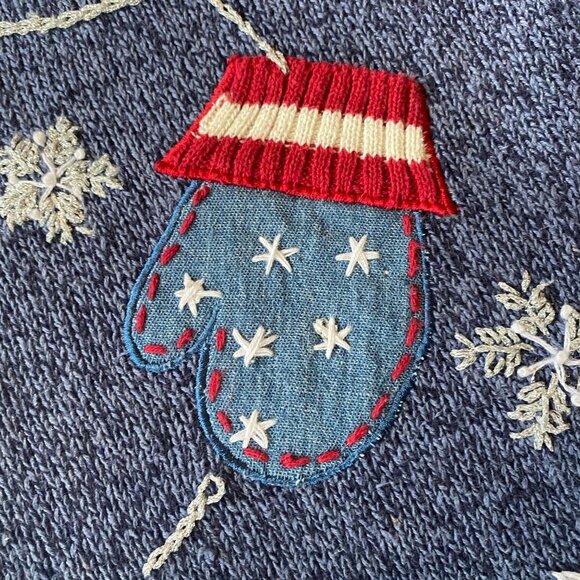 Bobbie Brooks women's large winter embroidered zip up stretchy sweater vest - Picture 9 of 12